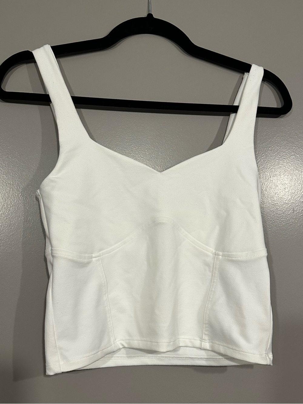 Abercrombie & Fitch white double-layered seamless corset tank top in size small